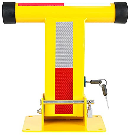 Cerradura de espacio de estacionamiento plegable de alta resistencia Barrera de estacionamiento de acero de 37,7 cm Barrera de seguridad Bloqueador de estacionamiento manual de doble bloqueo Durable c