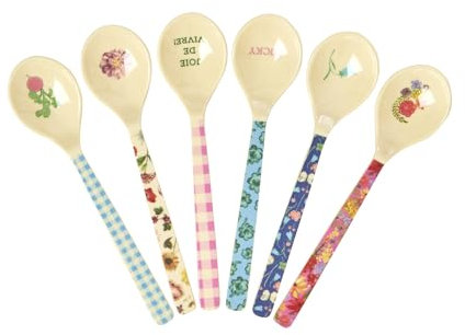 RICE Melamin Teelöffel Teaspoons La Joie De Vivre Prints 6 Stück, MELSP-SSS24XC