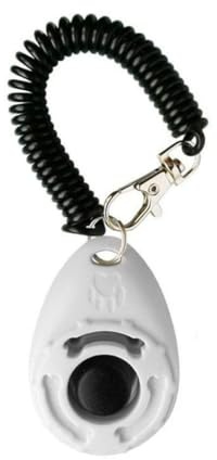 Hintyne Clicker pour Chien Boutons De Dressage pour Chien Dressage pour Animaux De Compagnie Outil D'entraînement Comportemental Sonore avec Dragonne pour Chien Chat Cheval Blanc