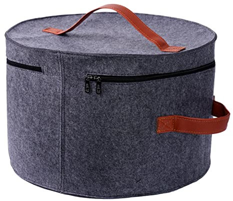 Hutschachtel-Organizer - Runde Reise-Hutschachteln | Faltbare Hut-Aufbewahrungstasche mit staubdichtem Deckel | Große Hut-Aufbewahrungsbox | Reise-Hutboxen für Damen und Herren, geeignet für