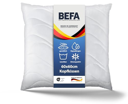 BEFA CARE Almohada Microfibra Aloe Vera 60x60 cm – Oeko-Tex Alemania