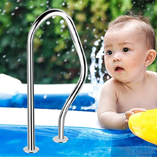 Genérico Pasamanos para Piscina para Piscina enterrada, pasamanos para Piscina, pasamanos para Piscina montado en Cubierta, pasamanos para escaleras, barandilla para Piscina de Acero inoxid