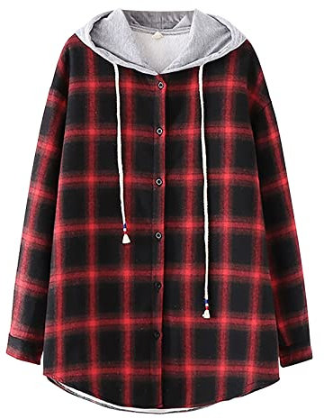 Ladies Plus Size Tops Tunic Tops for Women UK，Checked Ladies Tops V-Neck，Plaid Blouses for Women UK Ladies Vest Tops Size 10 UK Tee (A, M)