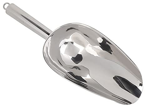 Metal Ice Scoop, Ice Scoop, Coffee Beans Dried Fruit Shovel, Ice Scoopers for Ice Bucket, 1PC Stainless Steel Multifunctional Ice Food Scoop Coffee Beans Dried Fruit Shovel (18OZ)