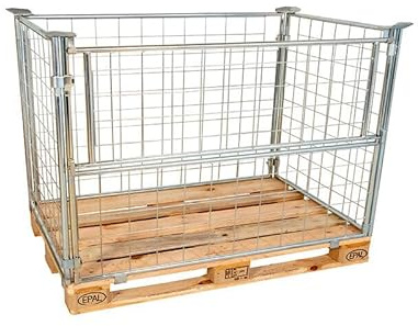 Gitteraufsatzrahmen verzinkt, Nutzhöhe 800 mm, 100 x 100 Drahtmaschung, 800 x 1.200 x 800 mm, 800 kg