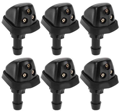 6Pcs Scheibenwaschdüsen-Set für Vorne Und Hinten Scheibe Dreifach-Waschdüsen kompatibel mit VW T25 T3 Passat Vanagon