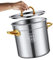 Olla - Olla con Tapa, Olla Grande, Olla de Acero Inoxidable con Tapa, Ollas para Freír/Cocinar/Guisar, Cubo de Agua Estable y Resistente, 30-90L M