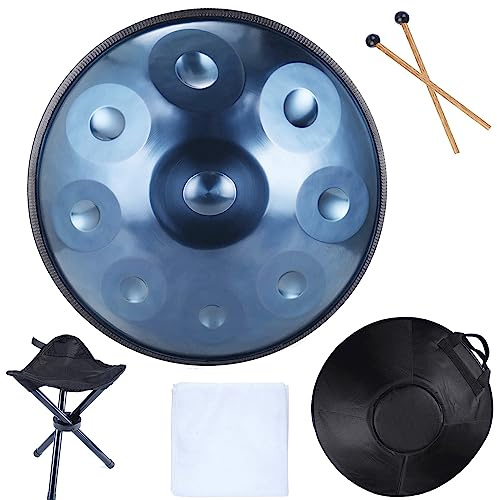 Handpan 9 Note in D Kurd (en oro) (440 Hz) (Generación 4) de Handpan Planet
