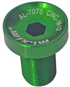 rockible Kurbelarmschraube für Fahrräder, Tretlagerschraube für Fahrräder, 12 mm, Aluminiumlegierung, für Befestigungsschraube für Kurbelarm von, GrÜn