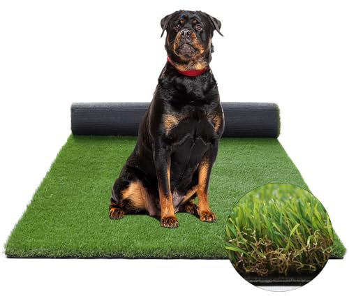 XLX TURF Extra Thick Outdoor Turf, Large Fake Grass Pad for Dogs Potty Kennel Patio Balcony, 6 FT X 10 FT