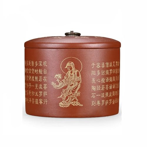 Keramik-Vorratsdose für Lebensmittel Teedose aus Keramik, Zen-Teedose, neues Teewerkzeug im chinesischen Stil, für die Küche zu Hause, kleine Teeflasche aus Keramik, Tee-Aufbewahrungsbehälter (A)