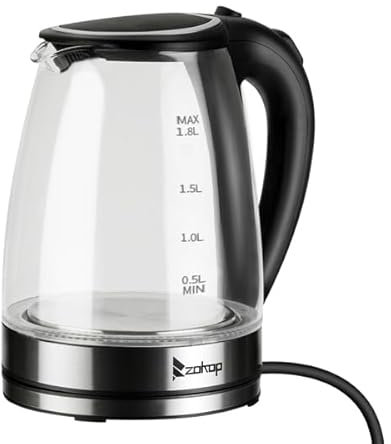 Electric Glass Kettle, 2000W, 1.8L Capacity, 220V, UK Plug