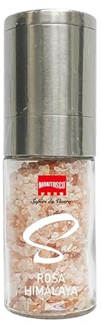 Sale Rosa dell'Himalaya Montosco Professional, Grosso Marino Salgemma da Tavola con Macinino Tappo Macina - 90 gr