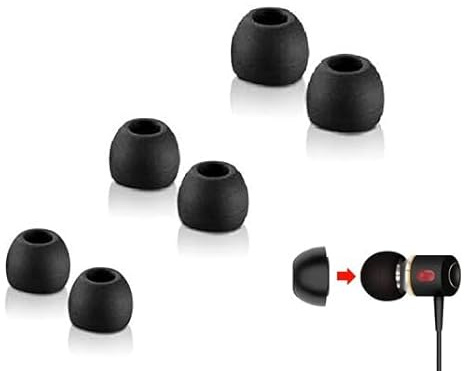 Just Accessories 12 gommini di ricambio in silicone per auricolari in-ear, colore nero, taglia M