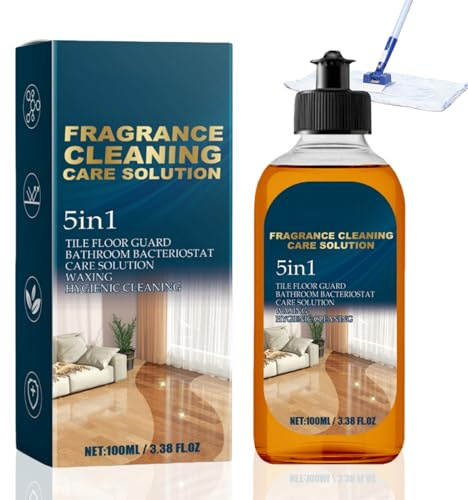 5 in 1 Floor Cleaner Liquid,Multi-Surface Hardwood & Laminate Wood Floor Cleaner,Stain & Odor Remover for Kitchen & Hard Floors,Wooden Floor Cleaning Liquid,Suitable for Hardwood and Tile Floors