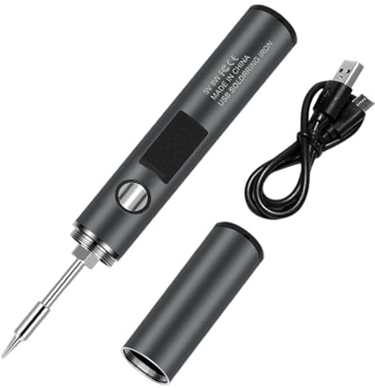 Kit Saldatore - Strumento Di Riparazione A Riscaldamento Rapido Con Display Digitale | Saldatore A Batteria Ricaricabile,Per Componenti Elettronici E Circuiti