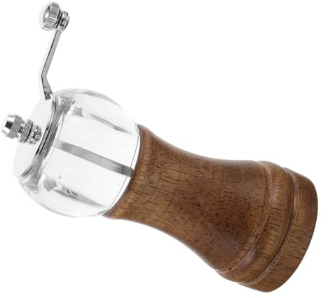 Artibetter Molinillo de Pimienta Grande Transparente con Manivela Molinillo Manual para Condimentos para Bbq y Cocina Rellenable