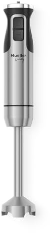 Mueller Immersion Blender Handheld - 8 Speed Stainless Steel Electric Hand Blender, Emulsion Blender Stick Kitchen Gadget with Turbo Mode
