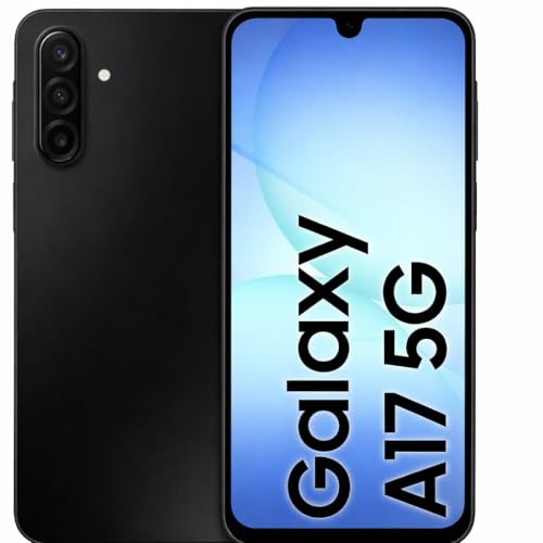 Galaxy A17 5G, AI Smartphone, Slim 7.5mm Frame, Large Screen, 50MP Camera, 128GB Storage, 4GB Memory, 5000 mAh Battery, Black