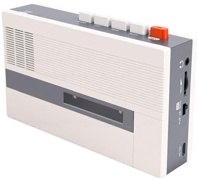 Fockety Lecteur de Cassettes Enregistreur, Cassette Audio Portable vers Convertisseur Numérique, Haut-Parleur intégré, Magnétophone pour la Lecture de Musique et L'enregistrement