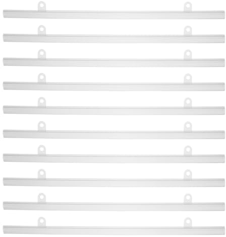 Toyvian 20 Pièces Rail D'affichage en Plastique, Bandes D'affiches Pvc, 12 pour Bannières et Cartes, Empêche les Bords de Se Recourber, Fixation Murale Plafond, pour Événements et