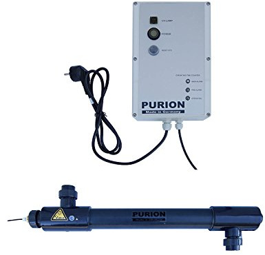 PURION 2501 UV UVC UV-C Limpiador de Agua Salada hasta 60m³ esterilizador de PVC-U con monitorización de por Vida