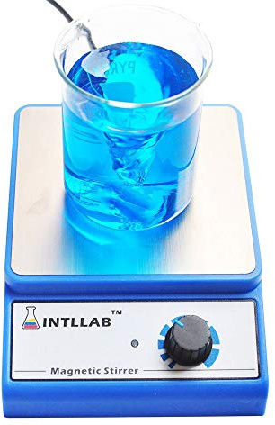 INTLLAB Magnetischer Rührer aus Edelstahl mit Rührstab (kein Erhitzen), max. Rührkapazität: 3000 ml