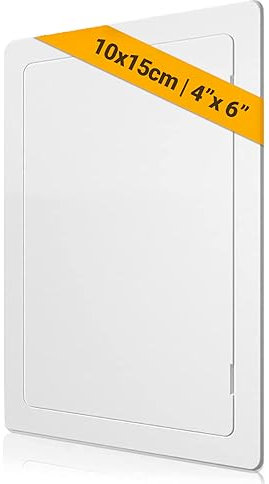 Proxinova Paintable Access Panel 100x150 mm, High-Grade ABS Plastic Panels for Inspection Hatch, Fuse Box Cover Cabinet, Wall and Ceiling, Conceals Wires, Meters, Pipes, Fits Flush to Surfaces