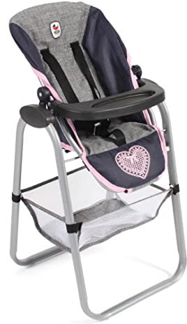 Bayer Chic 2000 655 26 Puppen-Hochstuhl, Melange grau-Navy