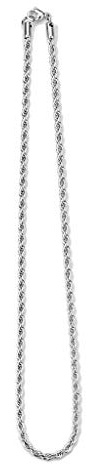 Paula & Fritz® Silverhalsband i rostfritt stål för kvinnor, olika längder och bredder, halsband för män, Rostfritt stål Rostfritt stål kirurgiskt stål, Silverton