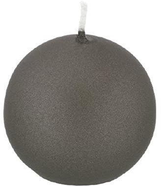 Kugelkerzen Mocca mit Metalleffekt (Metallic Matt), Ø 10 cm, 6 Stück