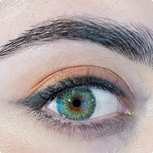 ADORE - Farbige Kontaktlinsen mit abgestuften BC 8.6 mm, DIA 14.0 mm | -1.75 Dioptrien | Trimester, 90 Tage (Grün/Pearl)