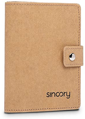 sincory Wallet – Geldbörse/Portemonnaie – natürlich und vegan – Accessoire aus Kraftpapier