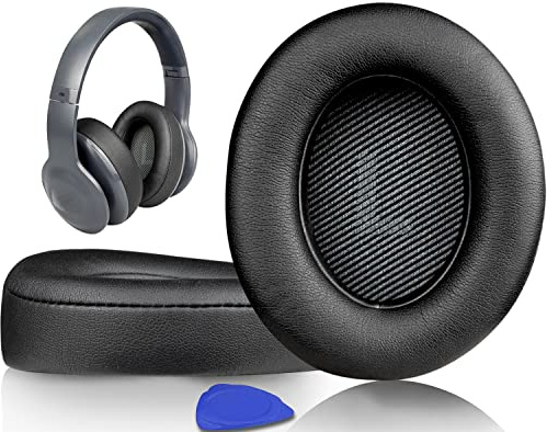 SOULWIT Ear Pads Replacement for JBL Everest 700 (Model: V700BT) Headphones, Earpads Cushions with High-Density Noise Isolation Foam, Softer Protein Leather - Black