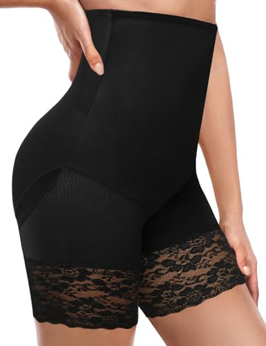 Niwicee Kroppsbehållare Kvinnor Shaper Shaper Hög Midja Kroppsunderkläder Spets Formkläder Sömlös Platt Mage Body Shaper Viktminskning Formande Figur Formande Formning Mocka För Kvinnor, Svart, S