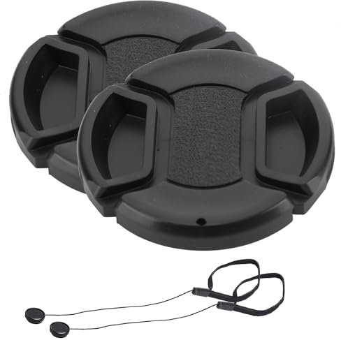 Lotbun 2 Stück objektivdeckel 52mm mit Anti-Verlust-Seil für Nikon D3000 D3100 D3200 D3300 D5000 D5100 D5200 D5300 D5500 mit AF-S 18-55mm