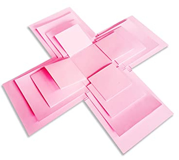 5-lagige Kreative Explosions-Geschenkbox, DIY-Snack-Explosionsbox, Süßigkeiten-Explosionsbox, Überraschungs-Geschenkbox, DIY-Explosions-box für Valentinstagsgeschenke, Geburtstag,(Rosa)