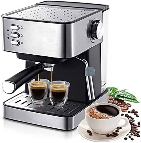 PLYLAY Coffee Machines 1.6L Electric Espresso Coffee Machine Coffee Grinder Traditional Pump Espresso Machine Automatic Espresso Machines, 20240312
