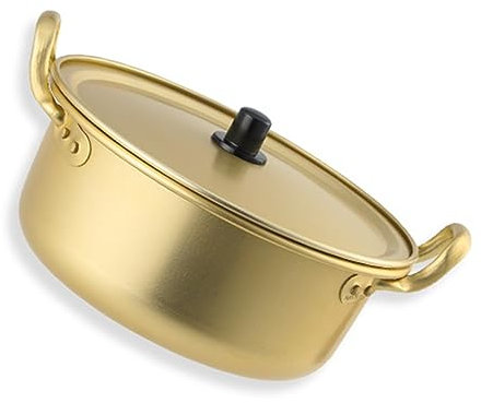 ANSNOW Pot À Ramen Traditionnel Coréen – 14/16/18/20/22 Cm En Alumipour Nouilles Avec Couvercle, Casserole, Petite Marmite À Pâtes, Poêles À Paella, Chauffage Rapide Pour La Maison Et L'Extérieur/Un