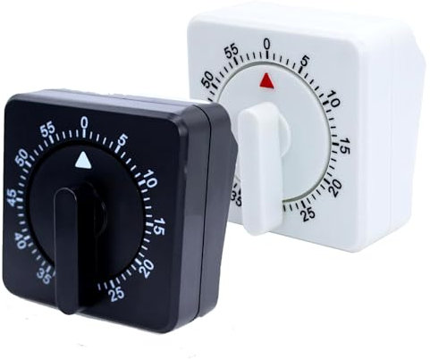 Mechanischer Küchentimer, Timer Digital, Küchentimer Küche, Kurzzeitwecker Magnetisch, Stoppuhr mit Einklappbarer Ständer, Timer mit Großem LCD-Display für Kochen Backen Sport Studieren
