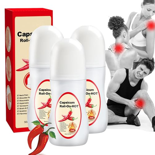 Capsicum Roller Oil für Gelenkentlastung und Massage, Natürliche Muskel-Gelenk-Stützcreme, Ideal für Sportliche Aktivitäten (3)