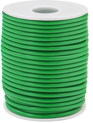 alwaiiz Pflanzendraht 3.5mm x 20m, Grün Gartendraht Gummiert, Pflanzendraht Weich für Kletterpflanzen und Pflanzenbündelung