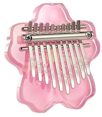 Kalimba Mini Kalimba 10 Tasten Acryl Daumen Klavier Finger Klavier Tastatur Instrument Mit Lernbuch(Style 3)