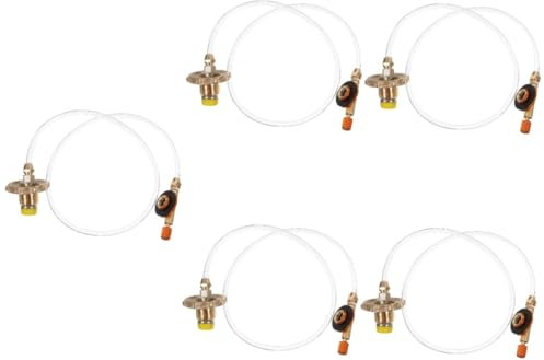 Kisangel 5pcs Outdoor Gas Tank Adapter for Camping Stove Converter Bbq Accessory Kit