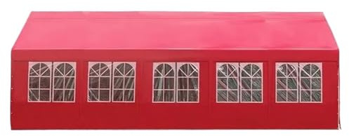 SRKATI Zeltgarage Outdoor Carport Home Patio Pavillons Mobile Garage Markise Regenfest Sunproof Zelt Garten Open Space PergolaN Auto-Markise(B 4x8m red)