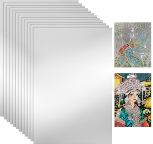 PH PandaHall 50 Feuilles Aluminium Feuilles de Papier 20x30cm Papier Aluminium Feuille Décorative Feuille de Métal Gaufrée pour Salle de Classe Studio à Domicile 50 µm D'Épaisseur Argenterie