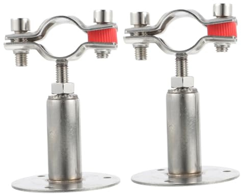 FIXOSHEE Colliers de Serrage Inox Réglables 2 Pièces Ø32-34 Mm L50-95 Mm en Acier 304 Résistant pour Support Tuyau Gaz Alimentation Industrielle