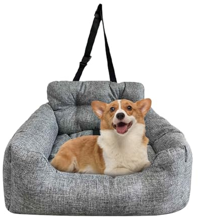 Hundebett – Faltbares -Sitzkissen für Auto, Sicherheitsgurt, bequemes Reisebett für Fahrzeuge, SUVs, Kofferraum, Haustiere im Winter, Reisen oder täglichen Pendeln, 40 x 30 x 45 cm