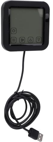 Haofy Smart Temperature Humidity Sensor, USB Powered Black Thermometer Hygrometer with Accurate Readings for Home Environment