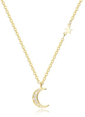 DCNCLADY Kette Gold Damen Sport Western Anhänger Schmuck Geschenk | 14K Vergoldet,Mond,Stern,Schmetterling,Baseball,Davidstern,Leichtgewichtig,Sicherheitsnadel,Hypoallergen,Modischer Schmuck